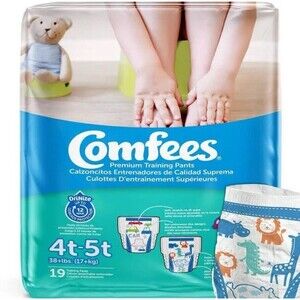 Comfees Premium Training Pants size 4t-5t Boys (19 diapers per pack) 4 Packs 72